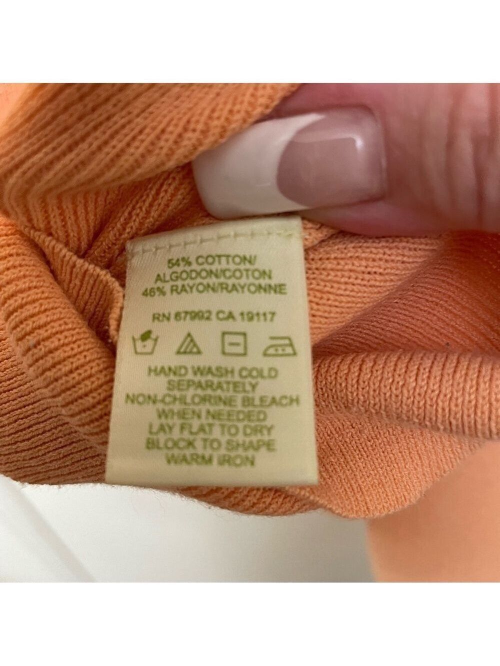 Sigrid Olsen Short Sleeve Top Peach & Pink Size SP Vintage Y2K - Picture 6 of 12